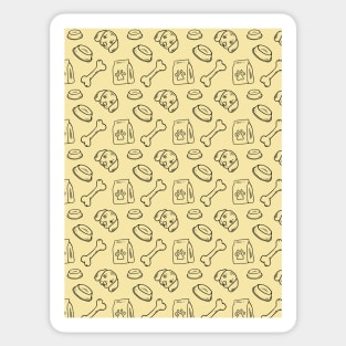 dog Bone pattern - brown Sticker